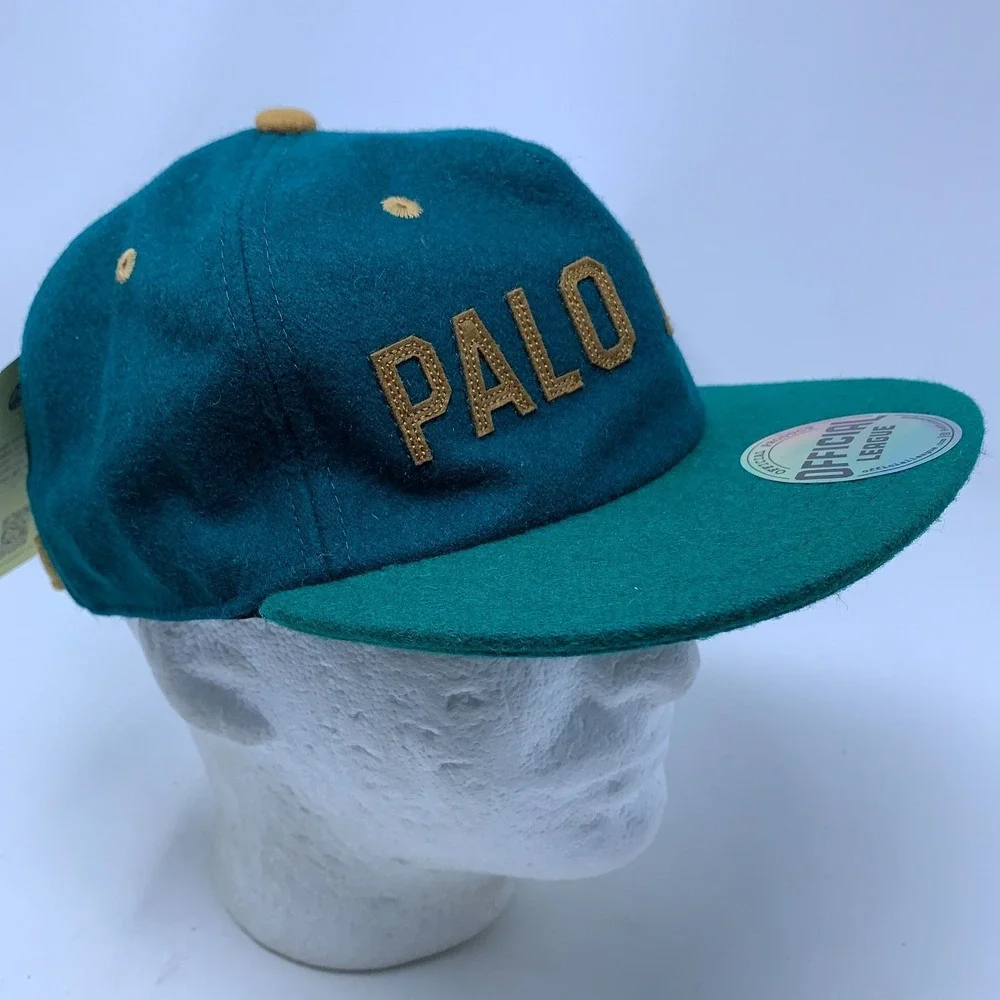 Official League The Wooly Palo Alto The Pro Green Wool Retro Style Hat NWT